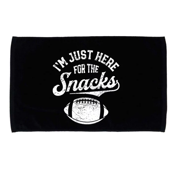 I'm Just Here For The Snacks Funny Fantasy Football League Gift Microfiber Hand Towel