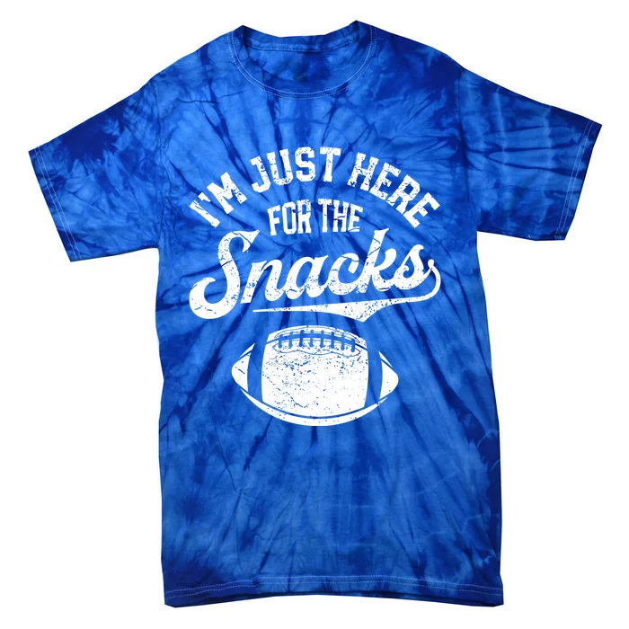 I'm Just Here For The Snacks Funny Fantasy Football League Gift Tie-Dye T-Shirt