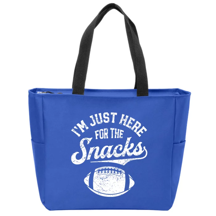 I'm Just Here For The Snacks Funny Fantasy Football League Gift Zip Tote Bag