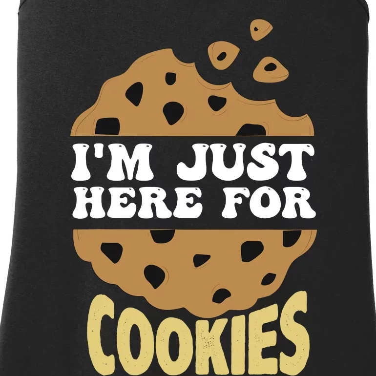 IM Just Here For The Cookies Funny Christmas Cookies Outfit Ladies Essential Tank