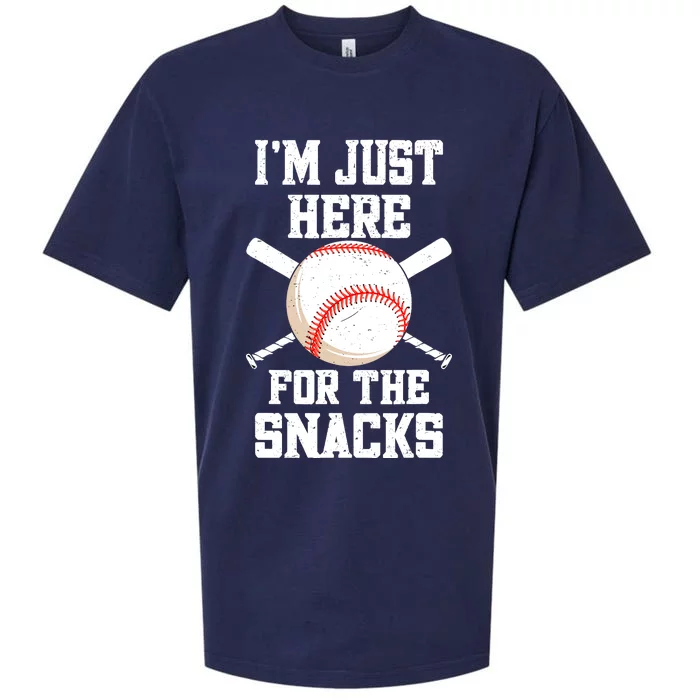 I'm Just Here For The Snacks Vintage Baseball Sueded Cloud Jersey T-Shirt