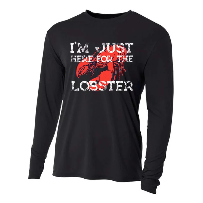 IM Just Here For The Lobster Funny Lobster Eating Seafood Cooling Performance Long Sleeve Crew