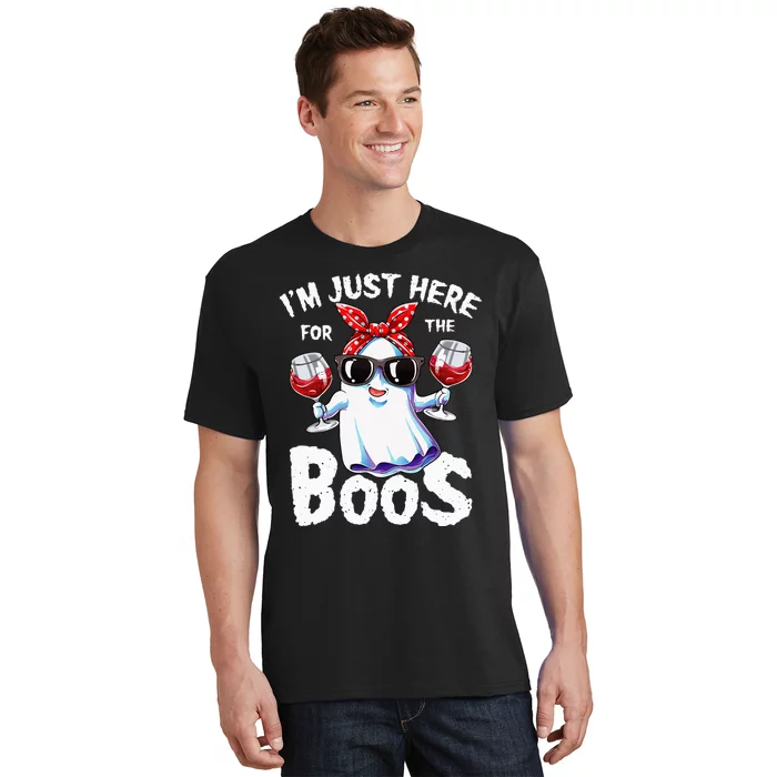 Im Just Here For The Boos Halloween Ghost Cute Funny T-Shirt