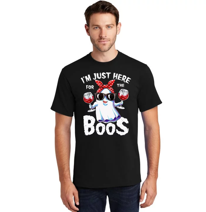 Im Just Here For The Boos Halloween Ghost Cute Funny Tall T-Shirt