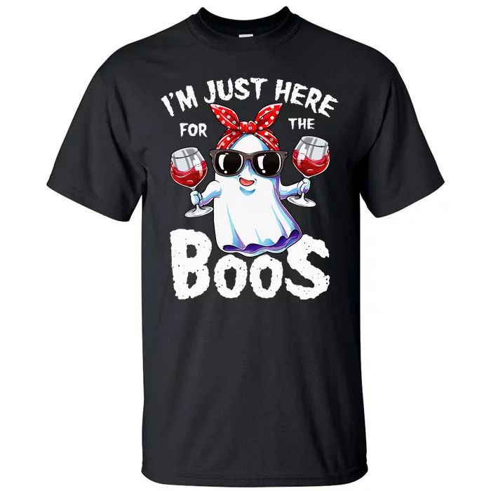 Im Just Here For The Boos Halloween Ghost Cute Funny Tall T-Shirt