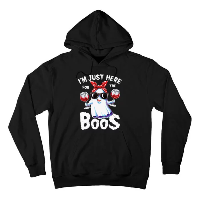 Im Just Here For The Boos Halloween Ghost Cute Funny Tall Hoodie