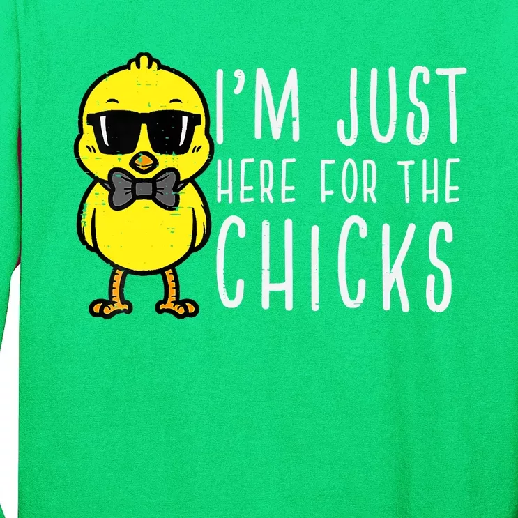 Im Just Here For The Chicks Cute Easter Long Sleeve Shirt