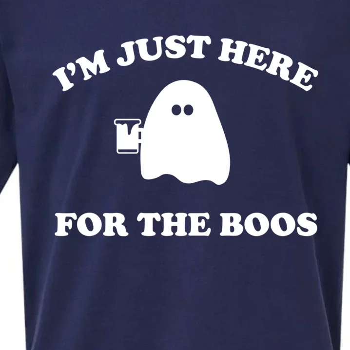 IM Just Here For The Boos Halloween Sueded Cloud Jersey T-Shirt