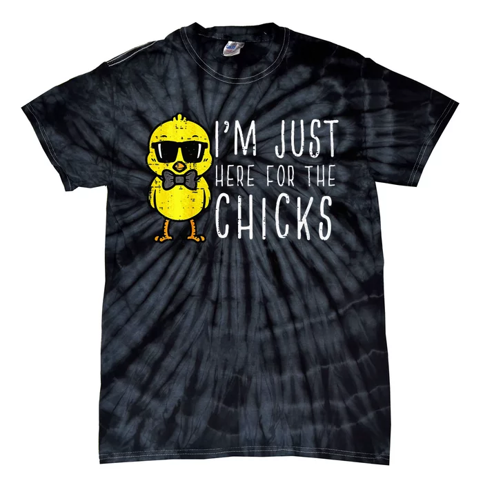 Im Just Here For The Chicks Cute Easter Tie-Dye T-Shirt