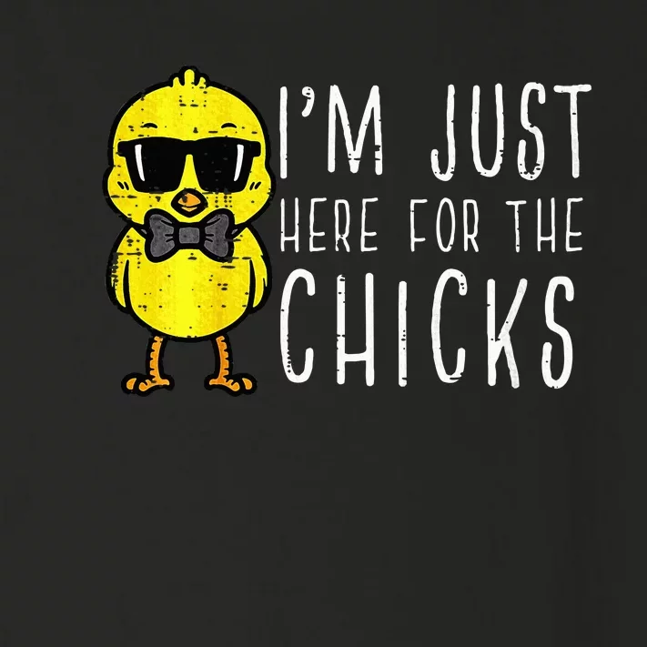 Im Just Here For The Chicks Cute Easter Toddler Long Sleeve Shirt