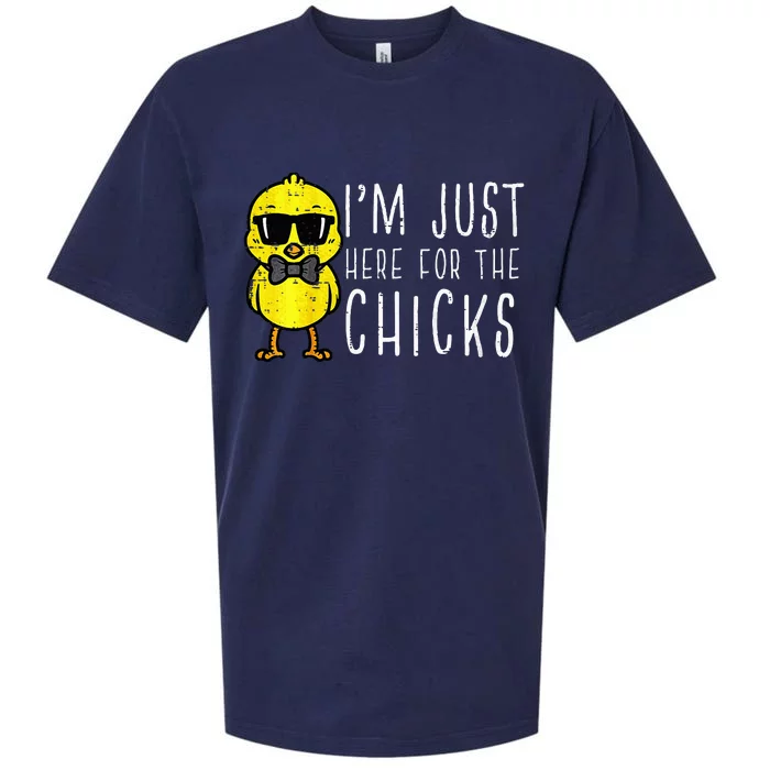 Im Just Here For The Chicks Cute Easter Sueded Cloud Jersey T-Shirt