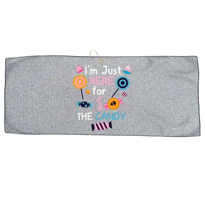 I'm Just Here For The Candy Cute Halloween Candy Party Large Microfiber Waffle Golf Towel