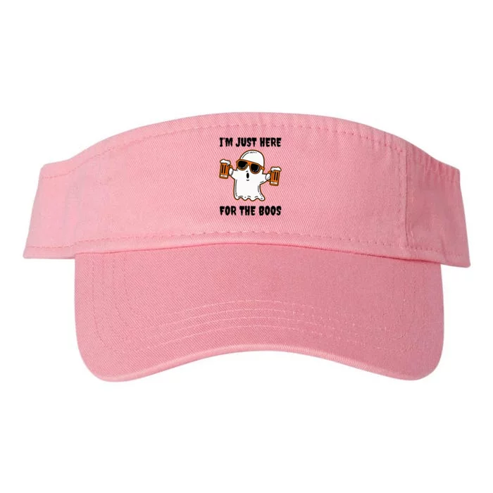 Im Just Here For The Boos Funny Halloween Beer Lovers Drink Valucap Bio-Washed Visor