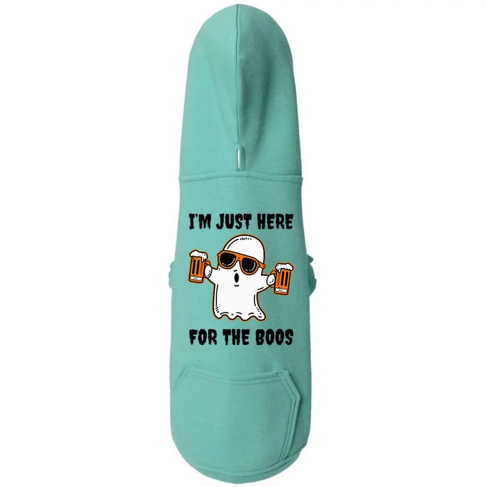 Im Just Here For The Boos Funny Halloween Beer Lovers Drink Doggie 3-End Fleece Hoodie