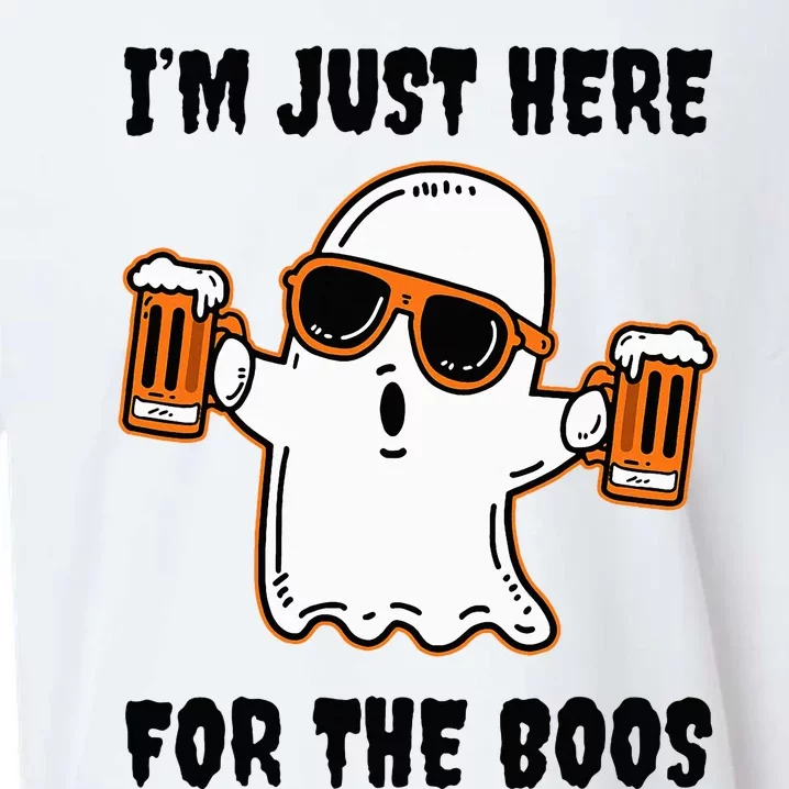 Im Just Here For The Boos Funny Halloween Beer Lovers Drink Sueded Cloud Jersey T-Shirt