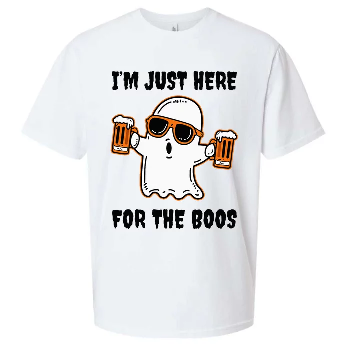 Im Just Here For The Boos Funny Halloween Beer Lovers Drink Sueded Cloud Jersey T-Shirt