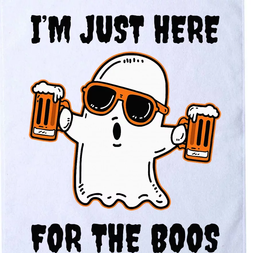 Im Just Here For The Boos Funny Halloween Beer Lovers Drink Platinum Collection Golf Towel