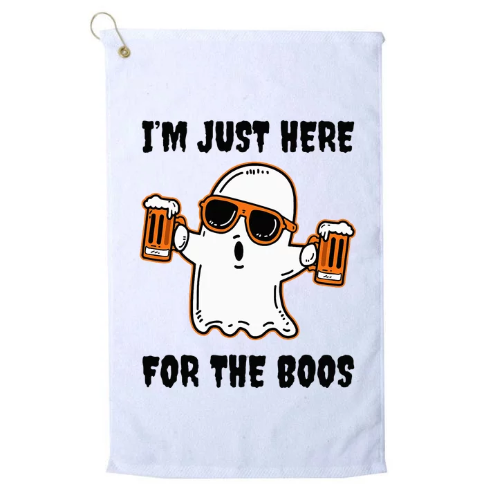 Im Just Here For The Boos Funny Halloween Beer Lovers Drink Platinum Collection Golf Towel