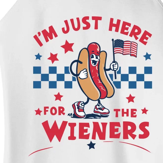 Im Just Here For The Wieners 4th Of July Women’s Perfect Tri Rocker Tank