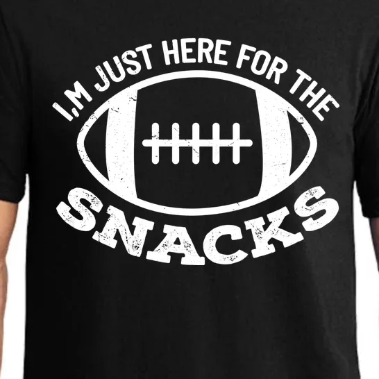 I'm Just Here For The Snacks Funny Football Sports Gift Pajama Set