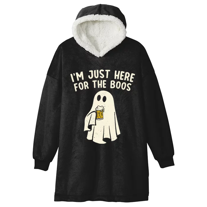 Im Just Here For The Boos Halloween Costumes Ghost Hooded Wearable Blanket