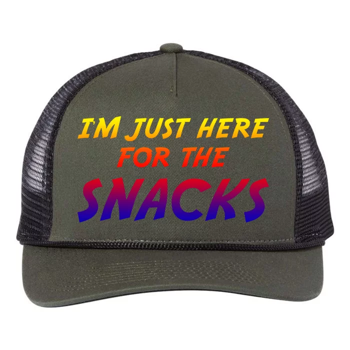 I'm Just Here For The Snacks I Am Just Here For The Snacks Gift Retro Rope Trucker Hat Cap