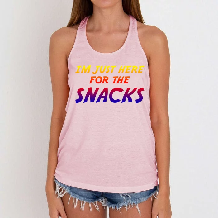 I'm Just Here For The Snacks I Am Just Here For The Snacks Gift Women's Knotted Racerback Tank