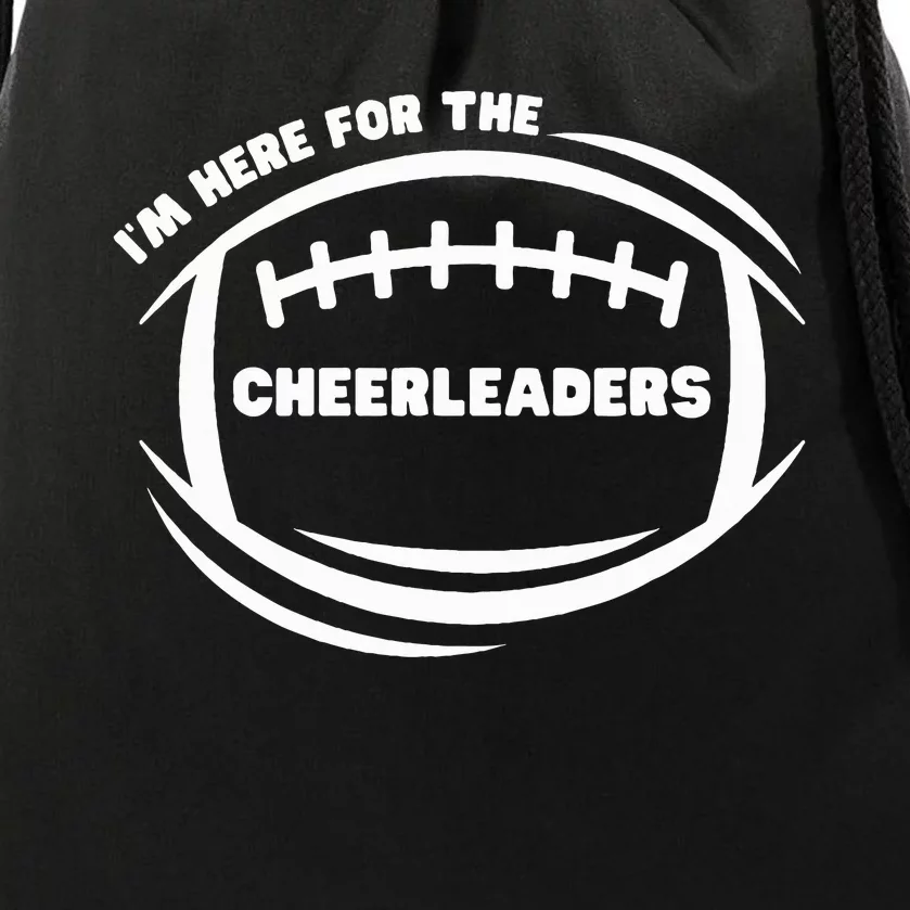 IM Just Here For The Cheerleaders Cheerleading Mom Mama Drawstring Bag