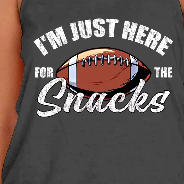 I'm Just Here For The Snacks Gift Women's Knotted Racerback Tank