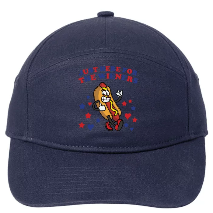 Im Just Here For The Wieners 4th Of July Shirts 7-Panel Snapback Hat