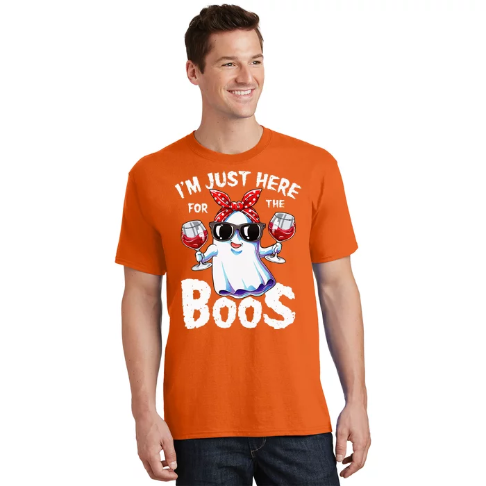 Im Just Here For The Boos Halloween Ghost Cute Funny T-Shirt