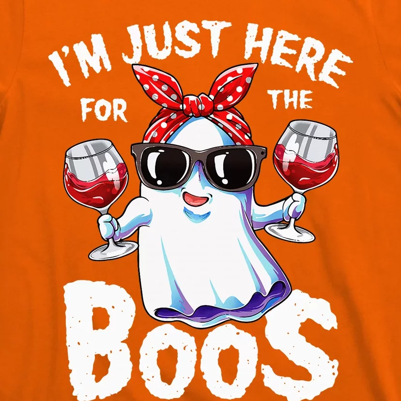 Im Just Here For The Boos Halloween Ghost Cute Funny T-Shirt