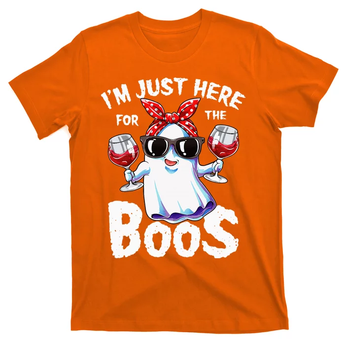 Im Just Here For The Boos Halloween Ghost Cute Funny T-Shirt