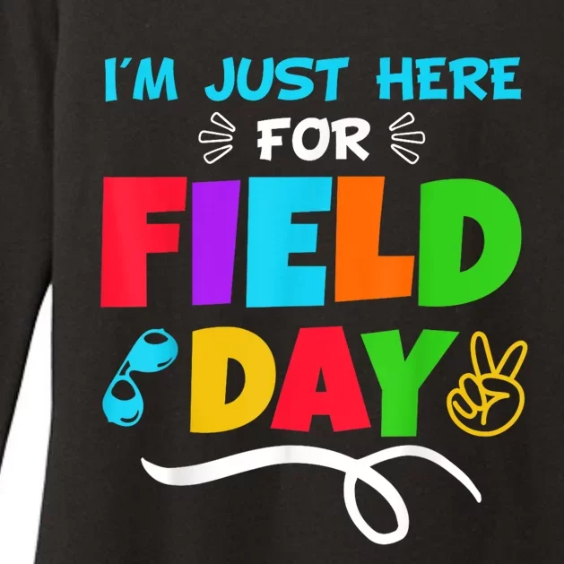 Im Just Here For Field Day Happy First Day Of School Womens CVC Long Sleeve Shirt