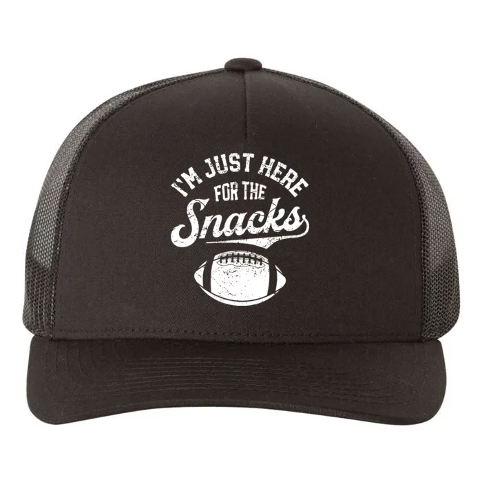 I'm Just Here For The Snacks Funny Fantasy Football League Yupoong Adult 5-Panel Trucker Hat