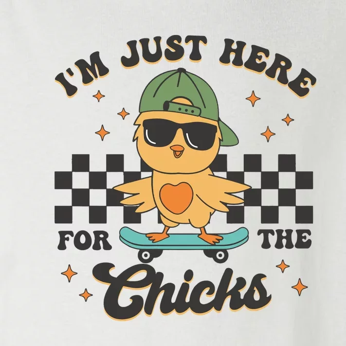 IM Just Here For The Chicks Easter Toddler Long Sleeve Shirt