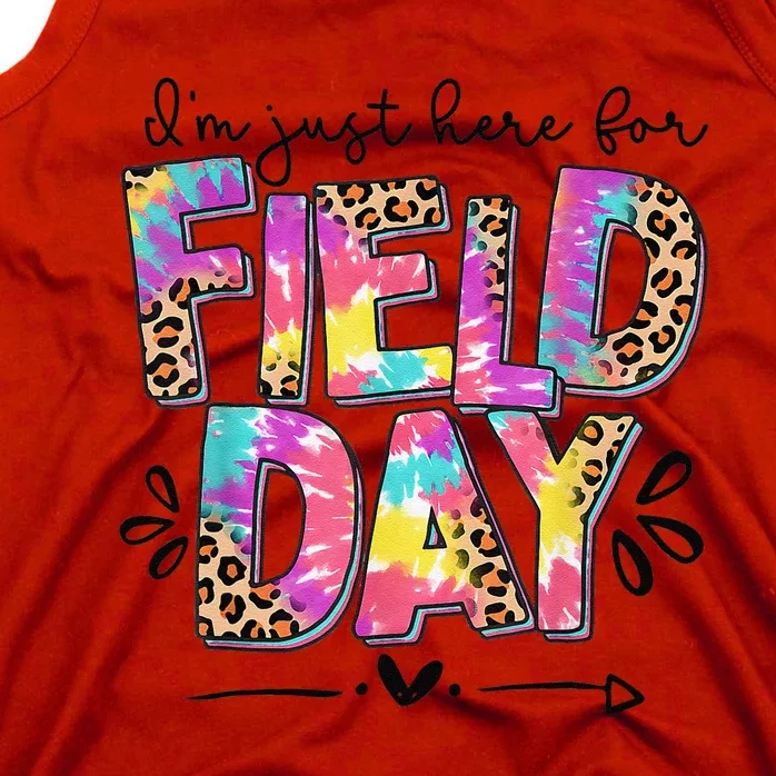 IM Just Here For Field Day Leopard Tie Dye Last Day School Tank Top