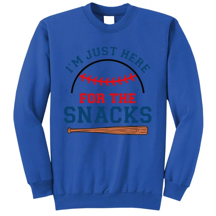 IM Just Here For The Snacks Funny Baseball Season Softball Sweatshirt