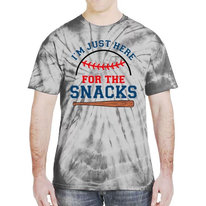 IM Just Here For The Snacks Funny Baseball Season Softball Tie-Dye T-Shirt