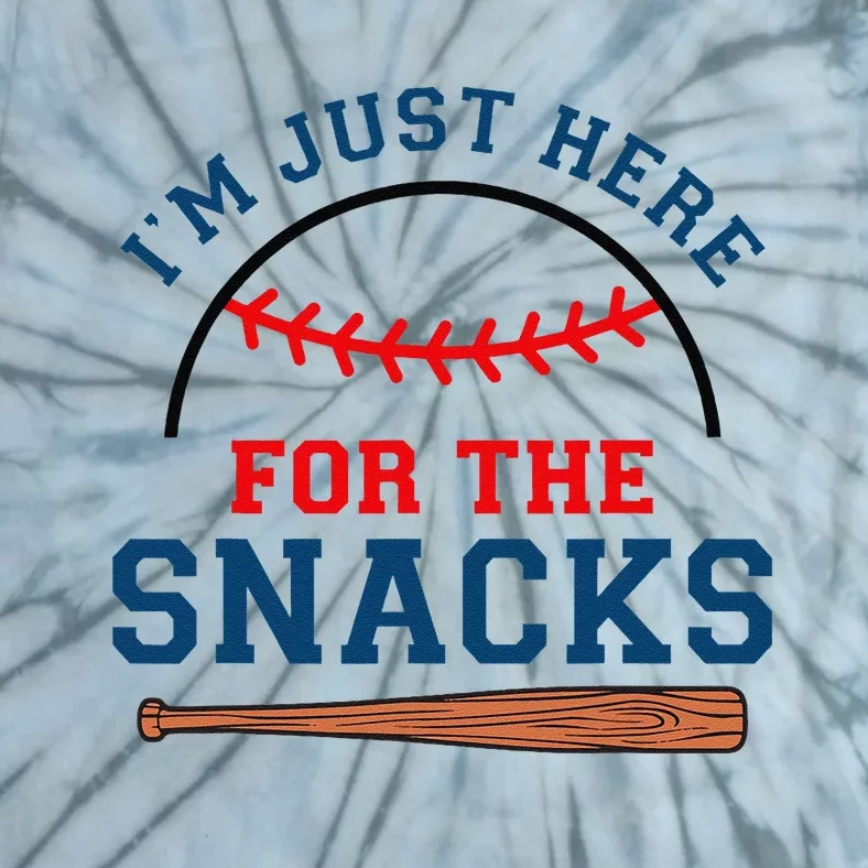 IM Just Here For The Snacks Funny Baseball Season Softball Tie-Dye T-Shirt