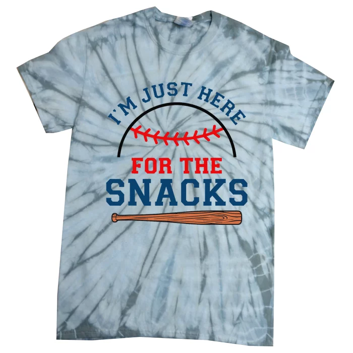 IM Just Here For The Snacks Funny Baseball Season Softball Tie-Dye T-Shirt