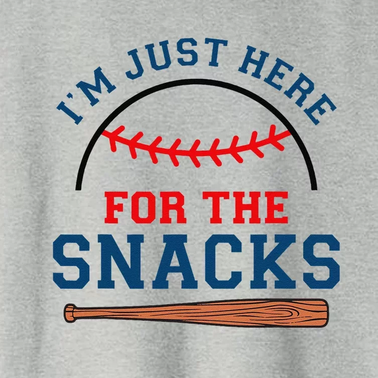 IM Just Here For The Snacks Funny Baseball Season Softball Women's Crop Top Tee