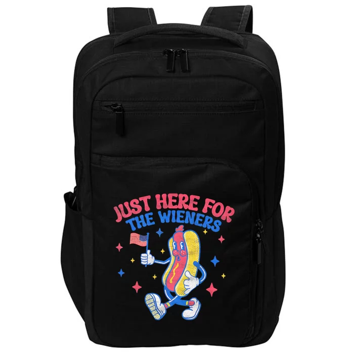 IM Just Here For The Wieners 4th Of July Hot Dog Impact Tech Backpack