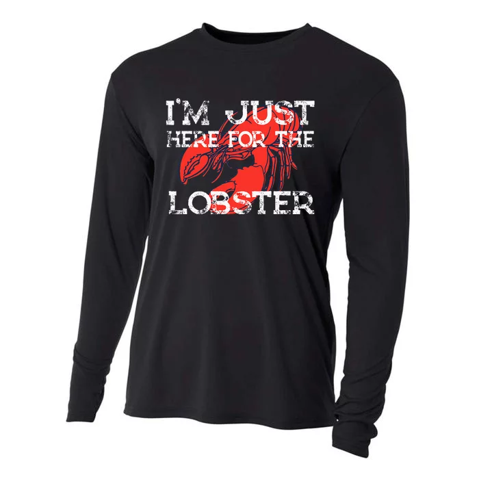 IM Just Here For The Lobster Funny Lobster Eating Seafood Cooling Performance Long Sleeve Crew