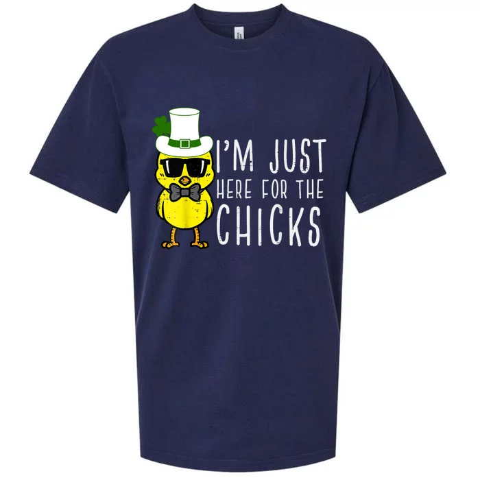 Im Just Here For The Chicks St Patricks Day Sueded Cloud Jersey T-Shirt