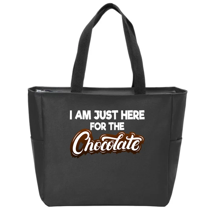 IM Just Here For The Chocolate Funny Halloween Zip Tote Bag