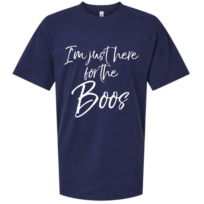 Im Just Here For The Boos Funny Halloween Costume Sueded Cloud Jersey T-Shirt