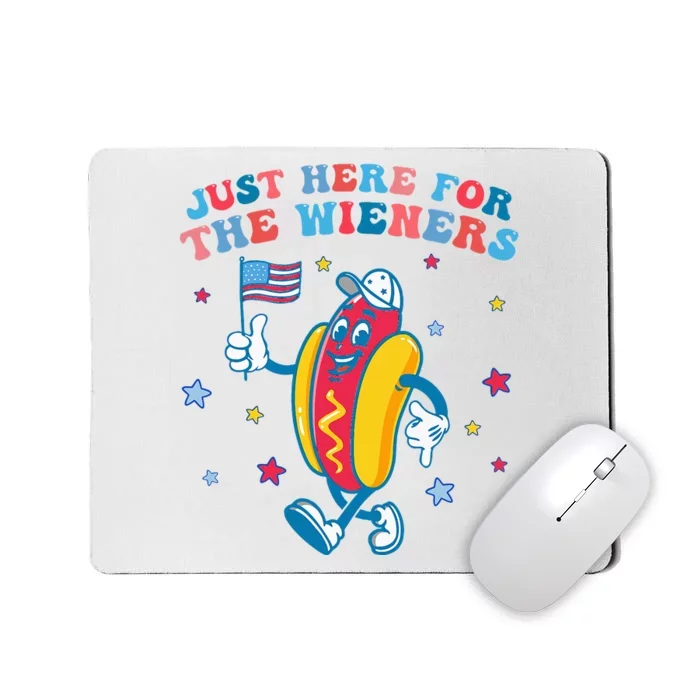 IM Just Here For The Wieners Funny 4th Of July Mousepad