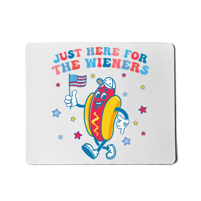 IM Just Here For The Wieners Funny 4th Of July Mousepad