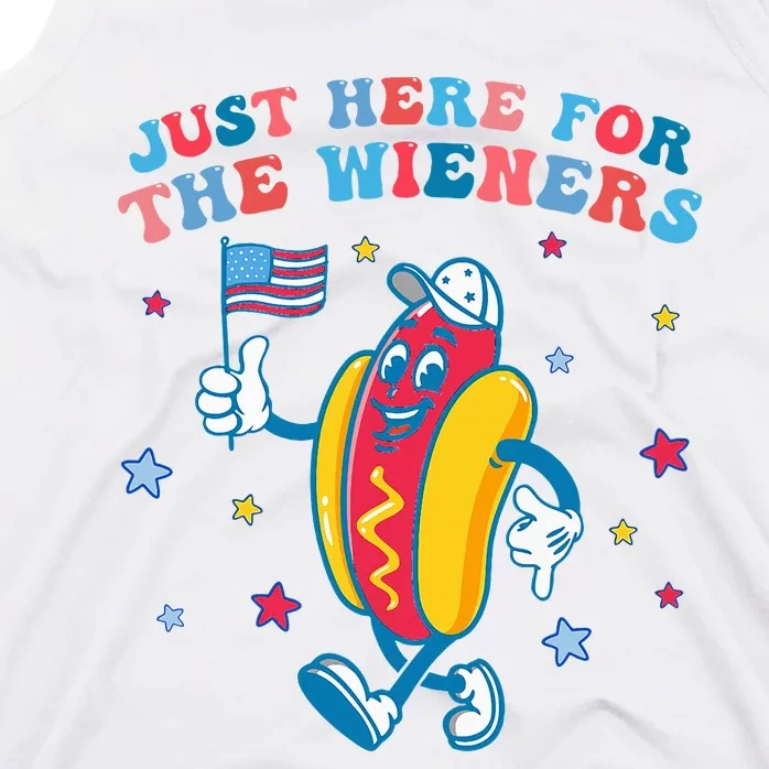 IM Just Here For The Wieners Funny 4th Of July Tank Top